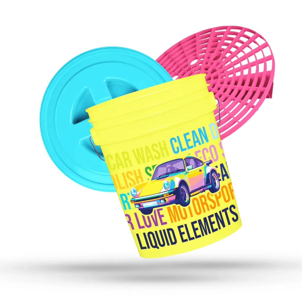 Liquid Elements Wash Bucket - Pop Art, 20L porsche 911 jaune