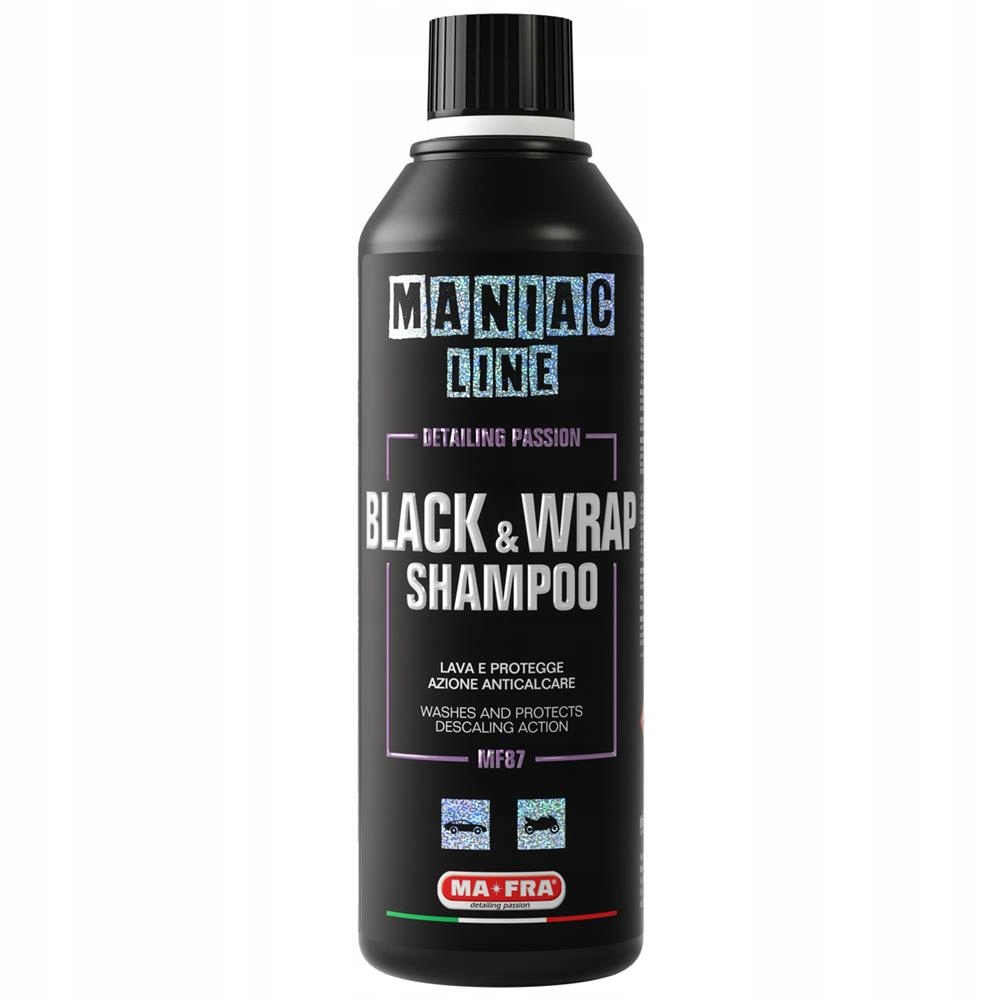 [MF87] Maniac Line by Ma-fra BLACK & WRAP SHAMPOO 500 ML