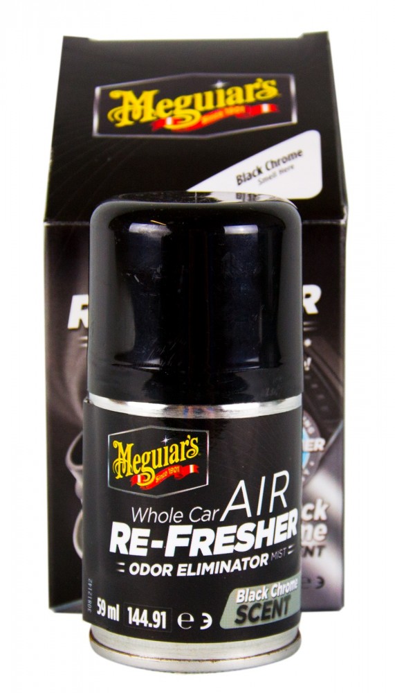 G181302EU Meguiar's Whole Car Air Re-Fresher Odor Eliminator - Black Chrome