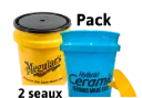 KIT2SEAUX Méguiar + 1 Grit Guard® + 1 couvercle