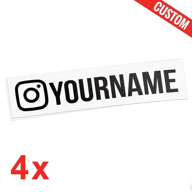 4x Sticker Instagram voiture 15-20cm