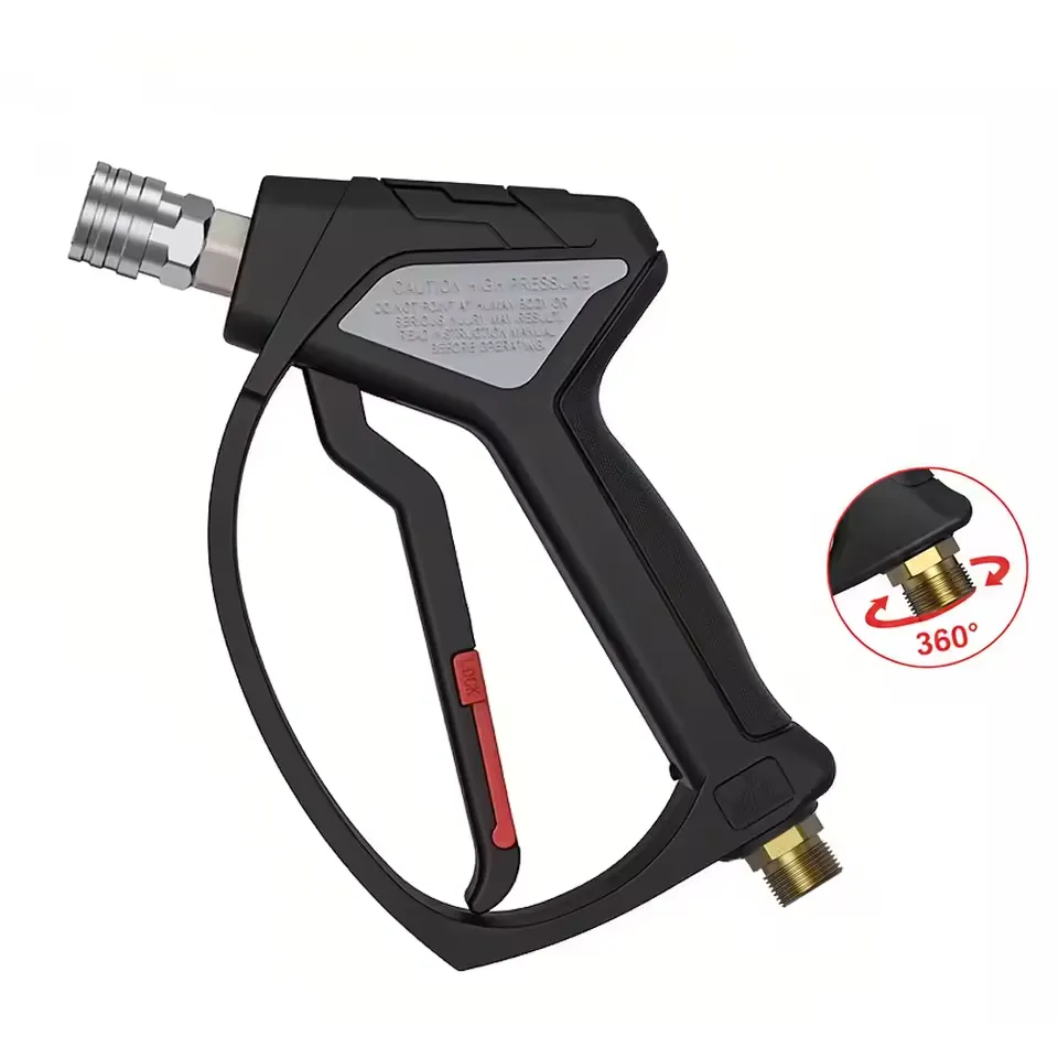 Pistolet de lavage haute pression court pivotant M22 avec connecteur rapide 1/4''